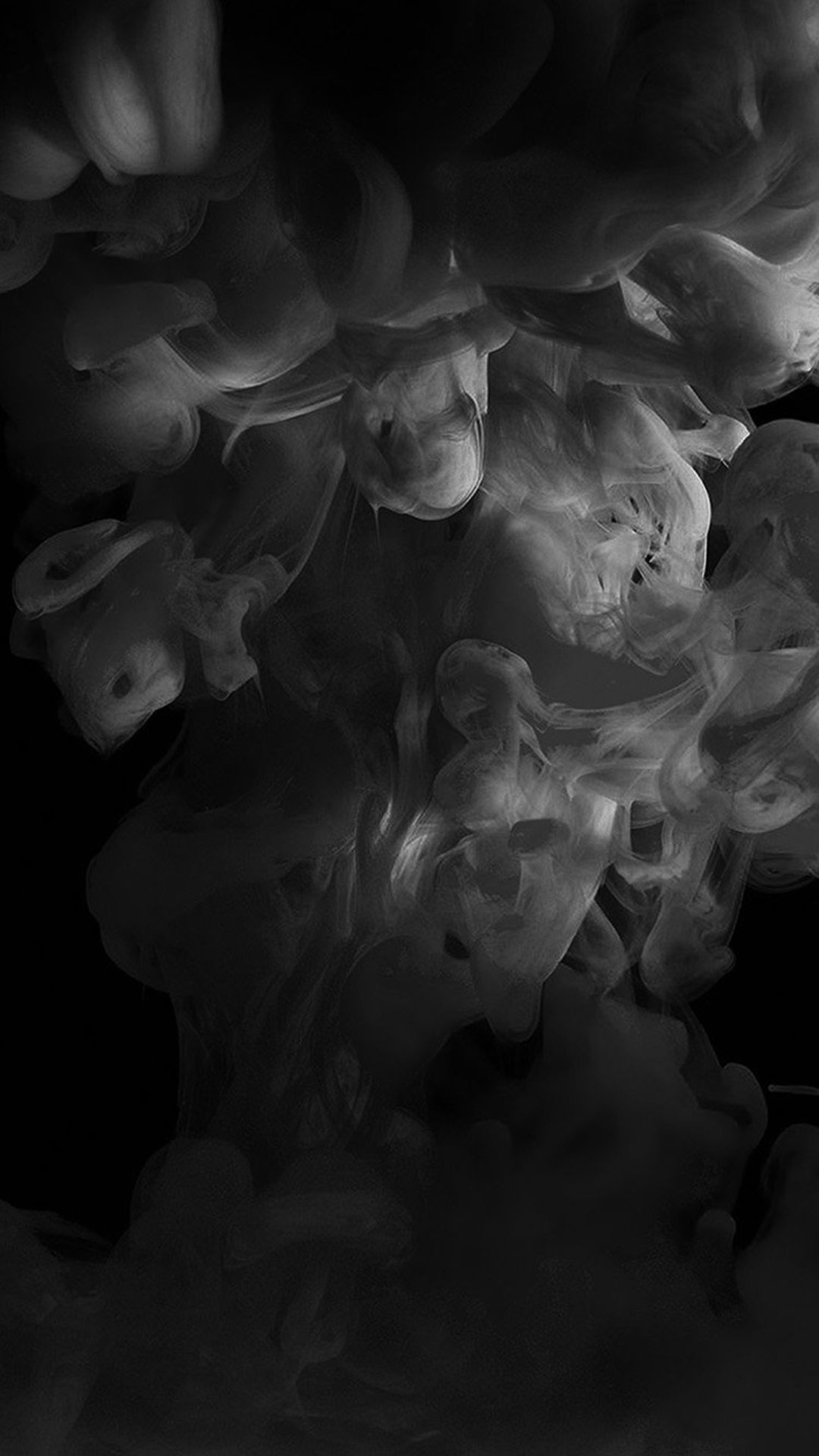 1080x1920, Smoke Dark Bw Abstract Fog Art Illust - Abstract Black Wallpaper Iphone X - HD Wallpaper 