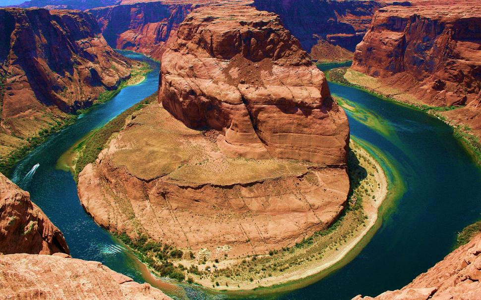 Round Grand Canyon Wallpaper,scenery Hd Wallpaper,2880x1800 - Horseshoe Bend - HD Wallpaper 