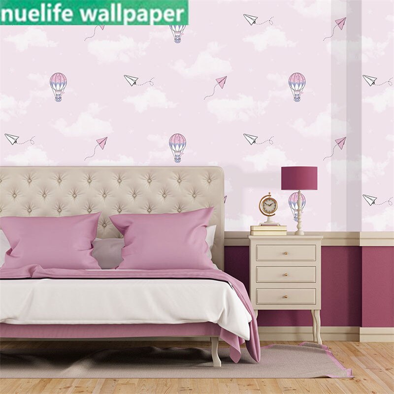 Cute Cartoon Children S Room Non-woven Wallpaper Pink - Do Not Disturb Charching Morning - HD Wallpaper 