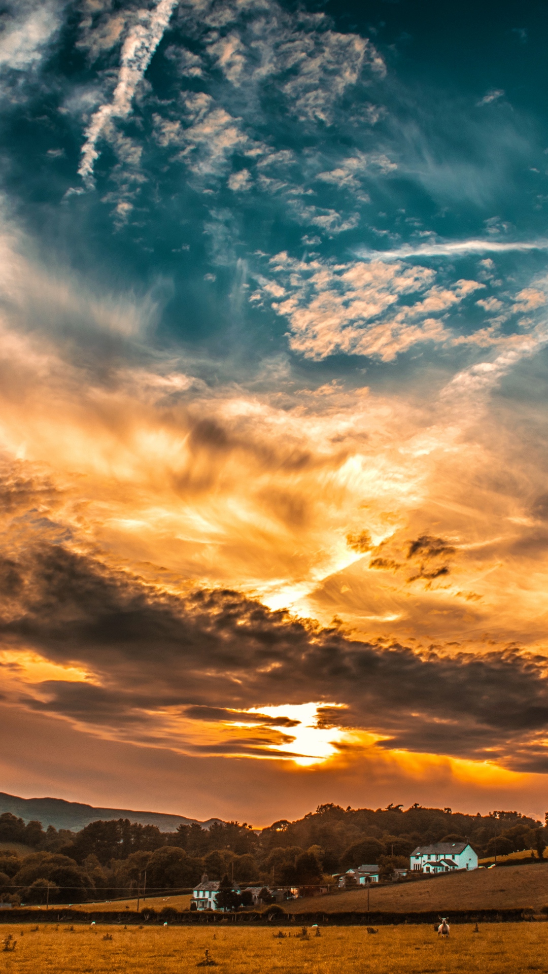 Sunset Sky Clouds Wallpaper - Clouds Sunset Sky Background - HD Wallpaper 