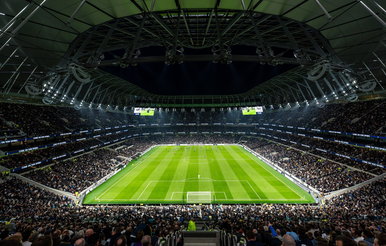 Photo Wallpaper Field, Football, Stadium, Stadium, - Tottenham Hotspur Stadium Capacity - HD Wallpaper 