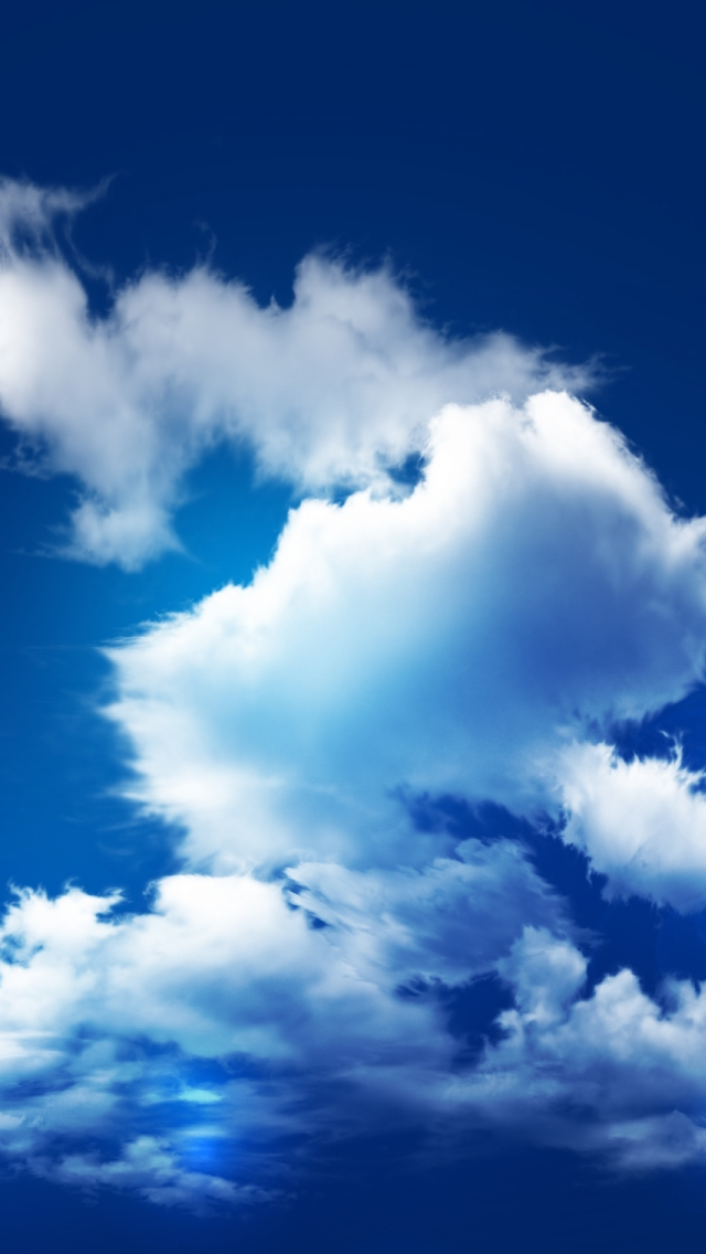 Blue Sky And Clouds Iphone Wallpaper - Blue Sky Wallpaper For Iphone - HD Wallpaper 