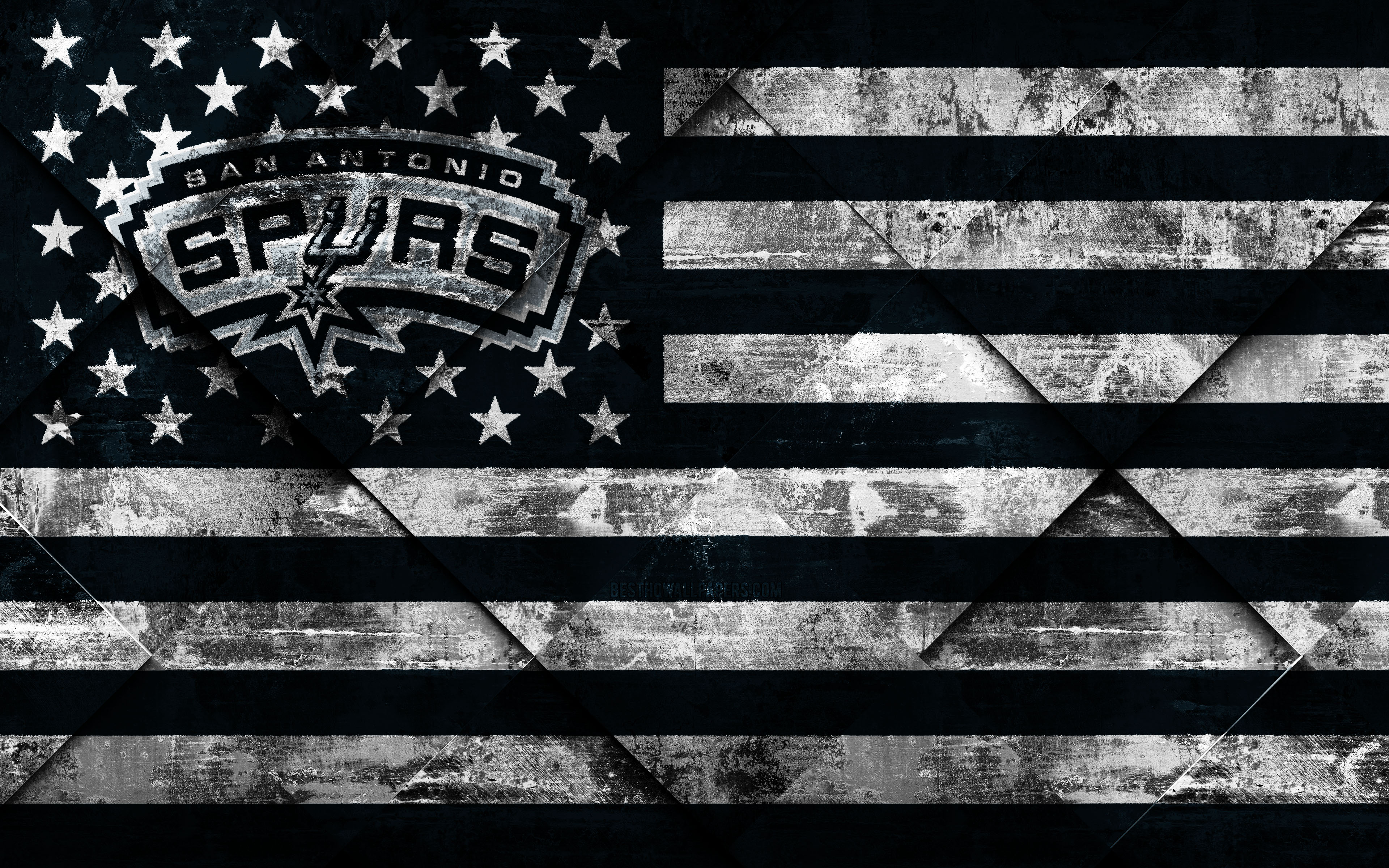 San Antonio Spurs, 4k, American Basketball Club, Grunge - High Resolution Carolina Panthers - HD Wallpaper 