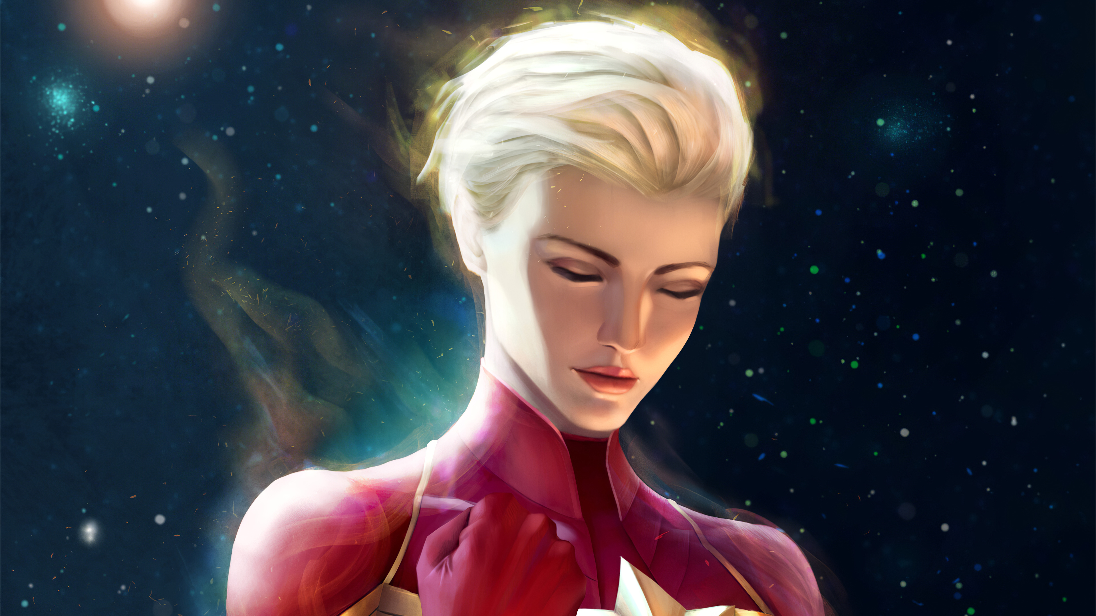 Powerful Captain Marvel Artwork - Marvel Comics - HD Wallpaper 