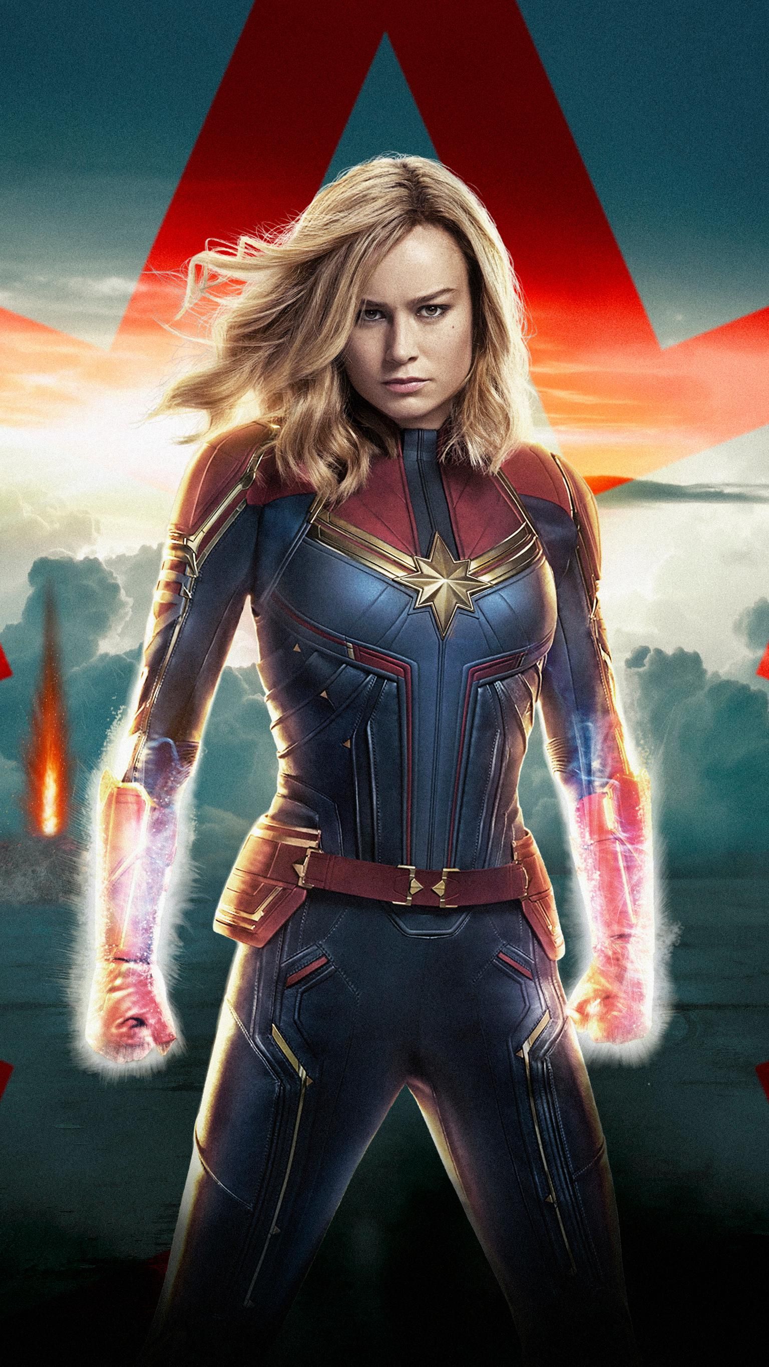 Captain Marvel Wallpaper Captain Marvel Phone Wallpaper - HD Wallpaper 