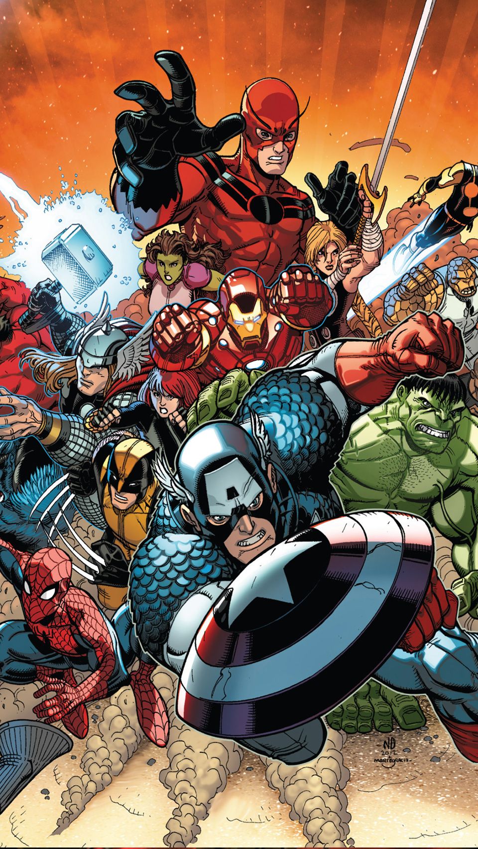Avengers Comic Wallpaper Phone - HD Wallpaper 
