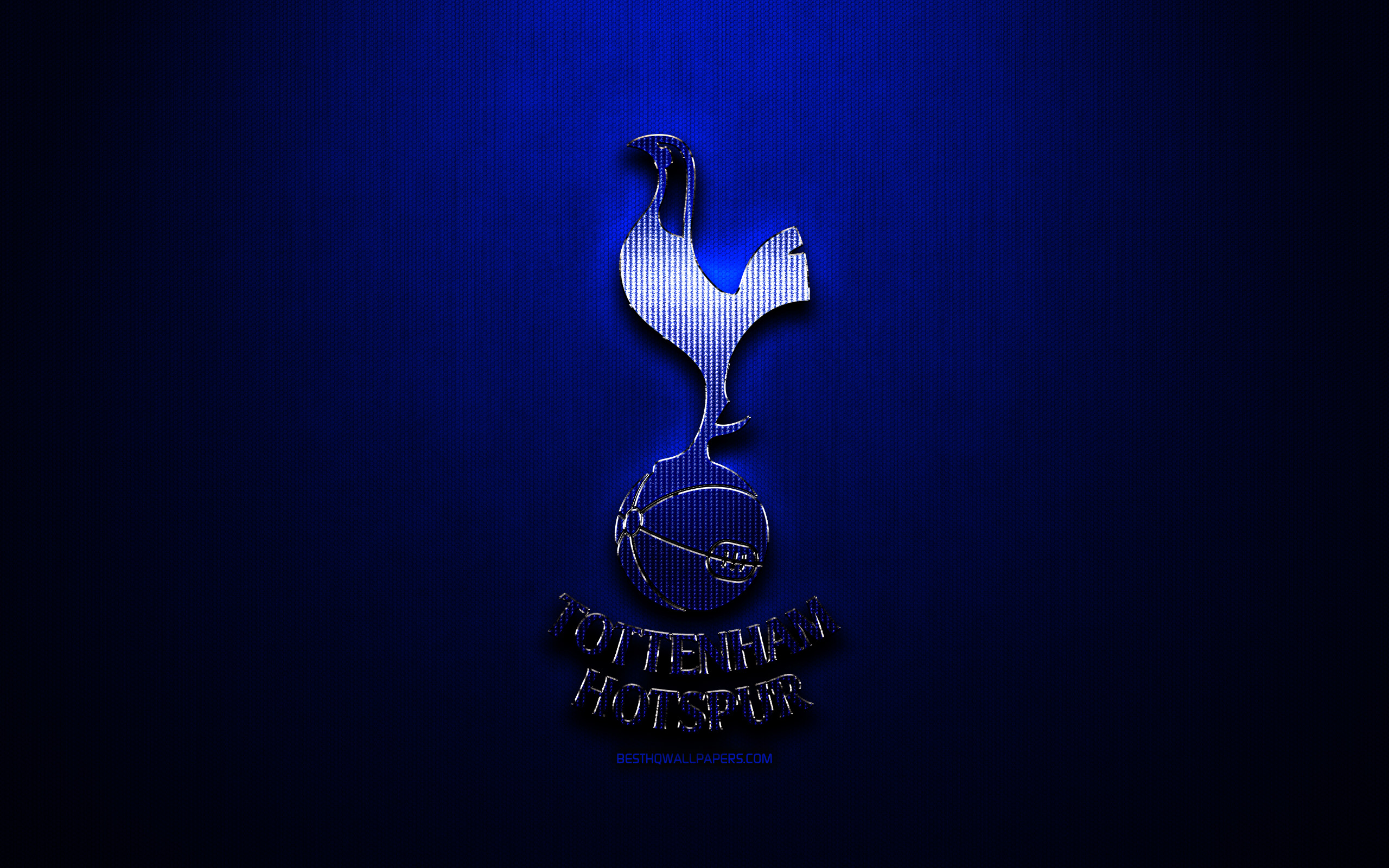 Tottenham Hotspur Fc, Blue Metal Background, Premier - Tottenham Hotspur Fan Art - HD Wallpaper 
