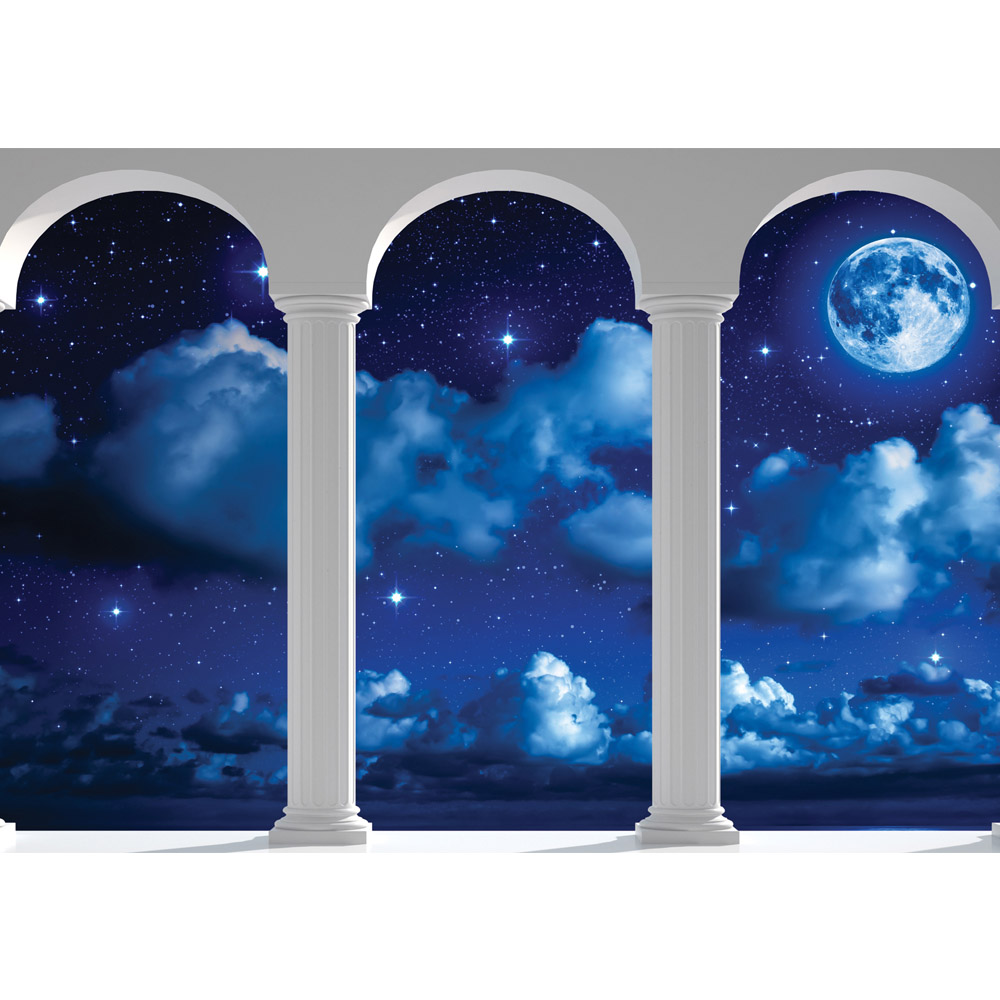 Sternenhimmel Mit Mond - HD Wallpaper 