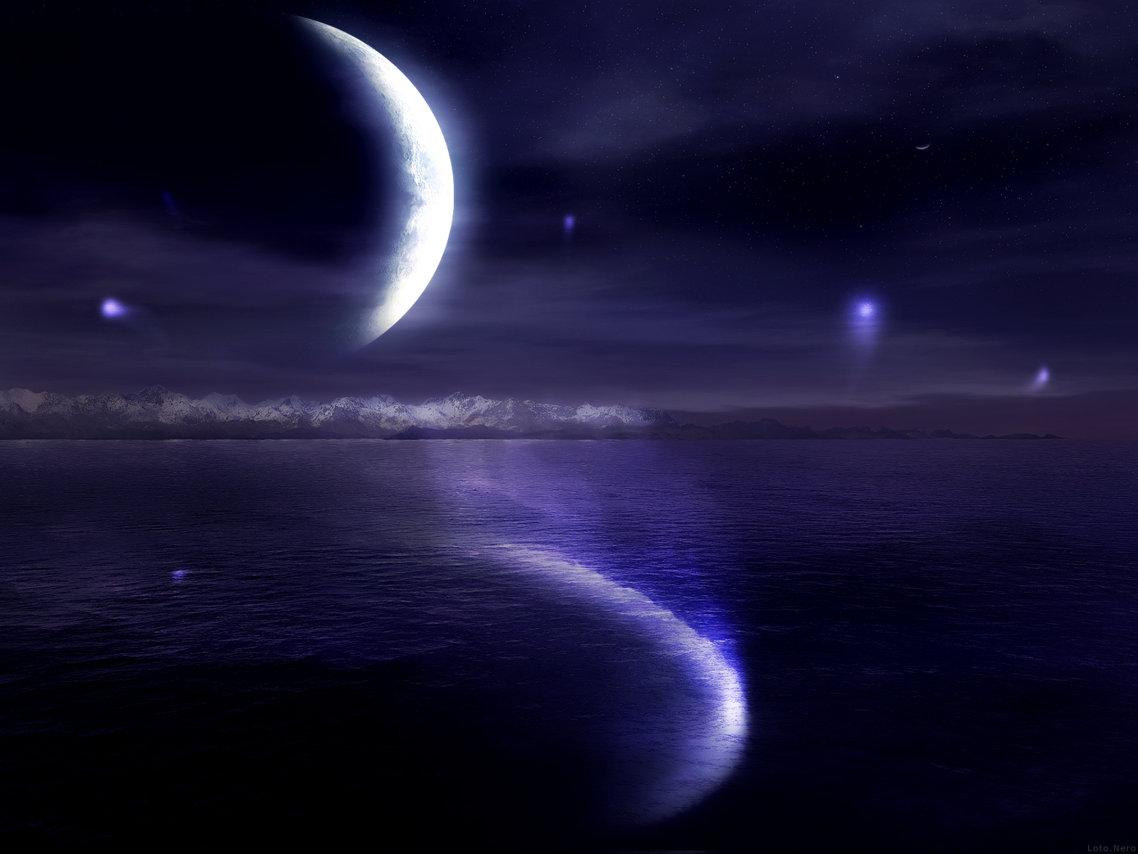 Super Moon In Night Wallpaper Picture 6154 Wallpaper - Moonlight Shadow - HD Wallpaper 