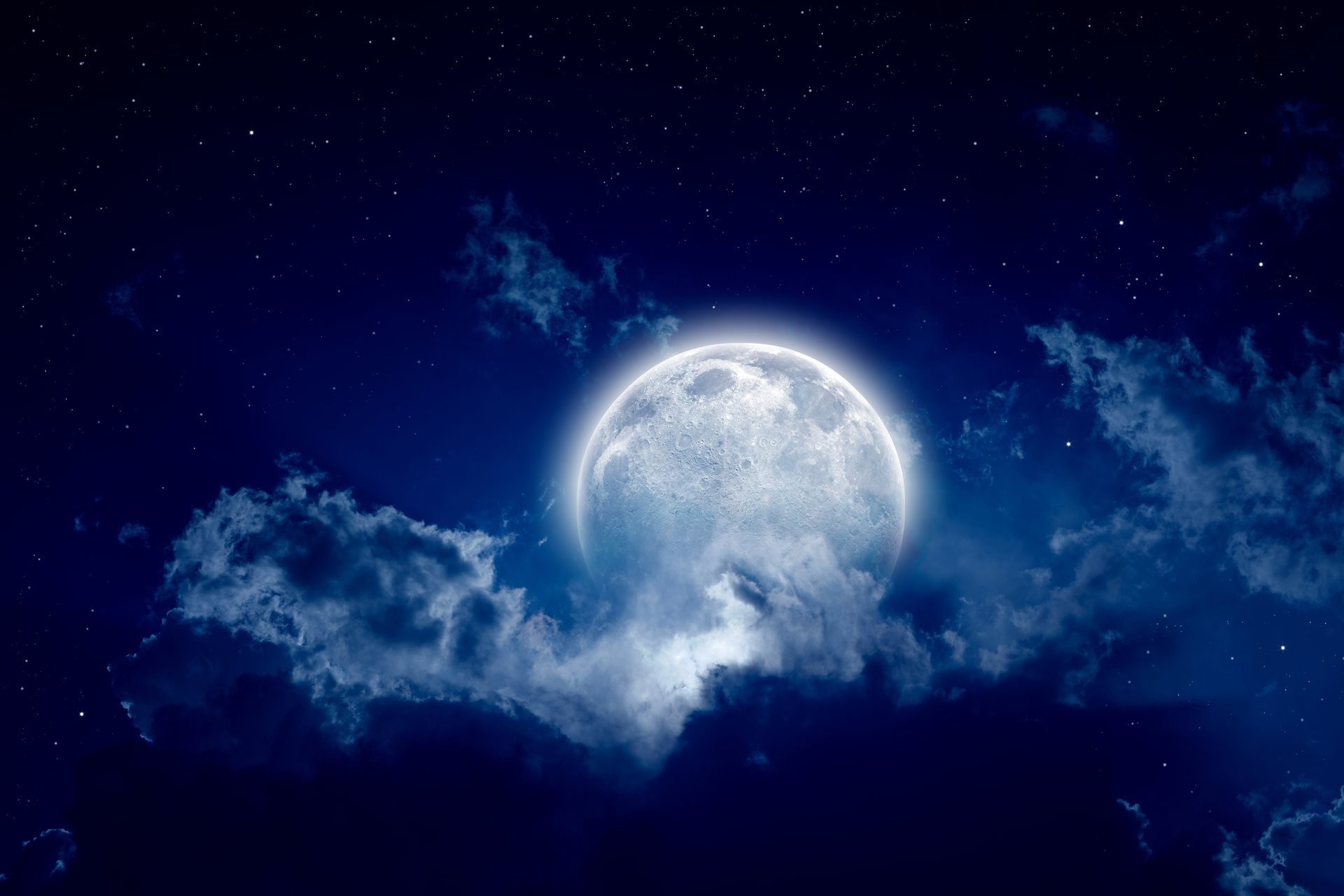 Moon Moonlight Night Cloudy Night Full Moon Sky Beautiful - Good Night And Sweet Dream Image Download - HD Wallpaper 