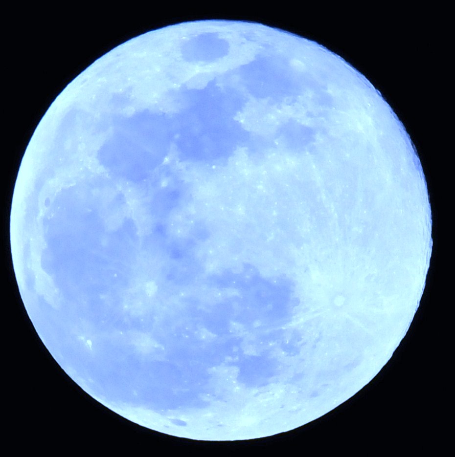 Full Blue Moon Clipart Wallpaper - Full Moon Free Clip Art - HD Wallpaper 