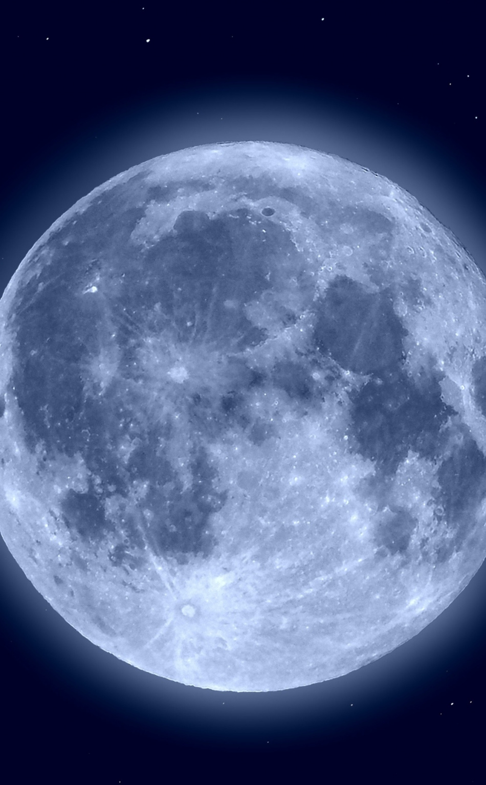 Blue Moon, Shining, Glow, Night, Wallpaper - Feb 6 2018 Moon - HD Wallpaper 