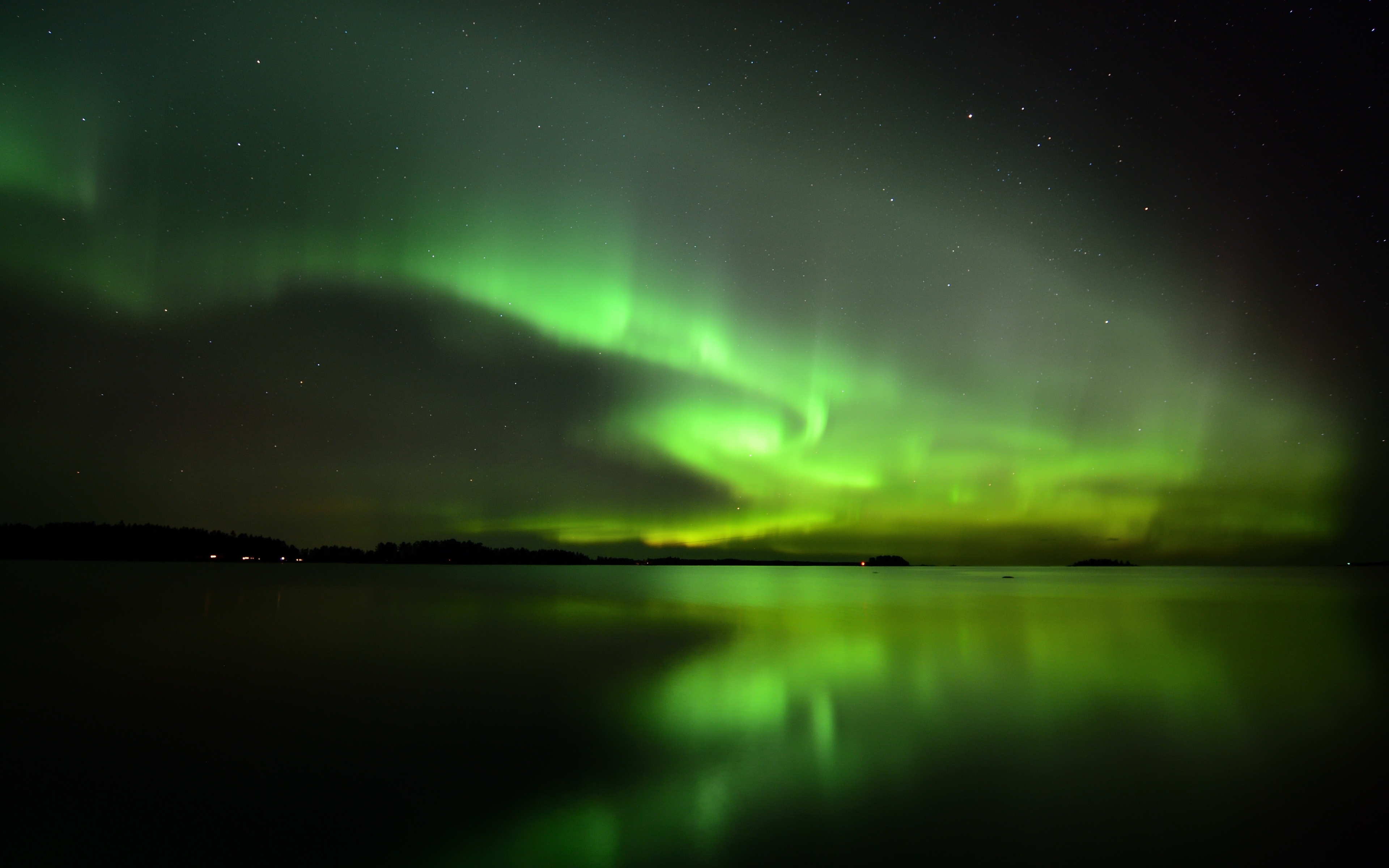 Northern Lights, Sky, Night, Nature, Wallpaper - Nature Image Hd Of Night - HD Wallpaper 