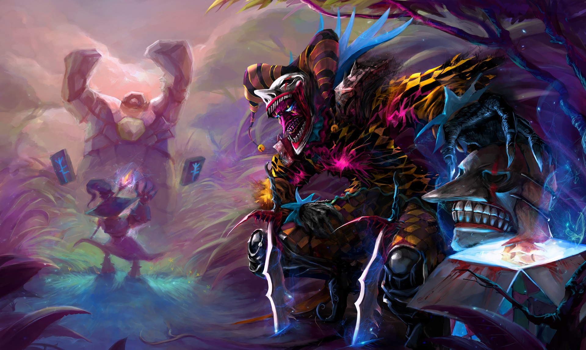 Serious Shaco By Narm Hd Wallpaper Fan Art Artwork - League Of Legends Shaco Art - HD Wallpaper 