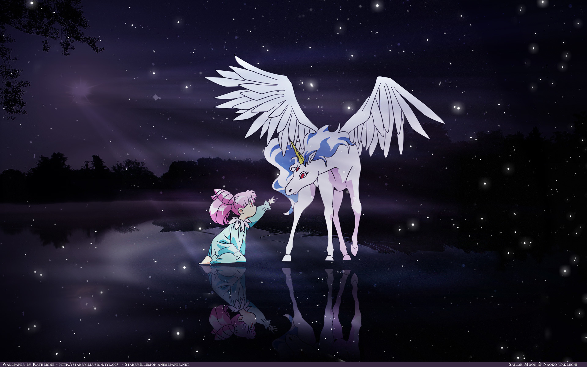 Girly Sailor Moon Wallpapers Cool Images Free High - Sailor Moon Chibiusa And Pegasus - HD Wallpaper 