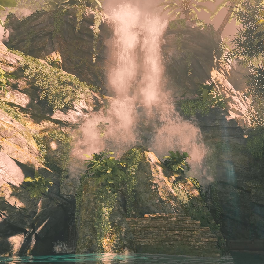 Shangri La Zombies Waterfall - HD Wallpaper 