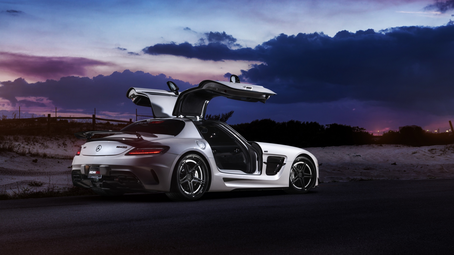 Mercedes-benz Sls Amg Renntech - Mercedes Sls Wallpaper 4k - HD Wallpaper 