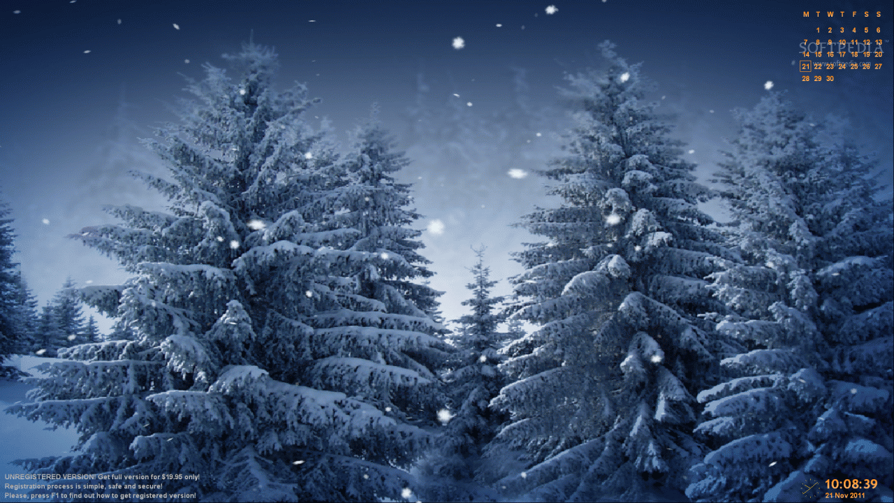 Animated Snow Screensaver - HD Wallpaper 