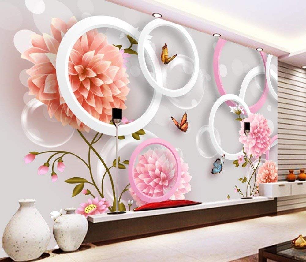 Wall Flowers Painting Design - HD Wallpaper 