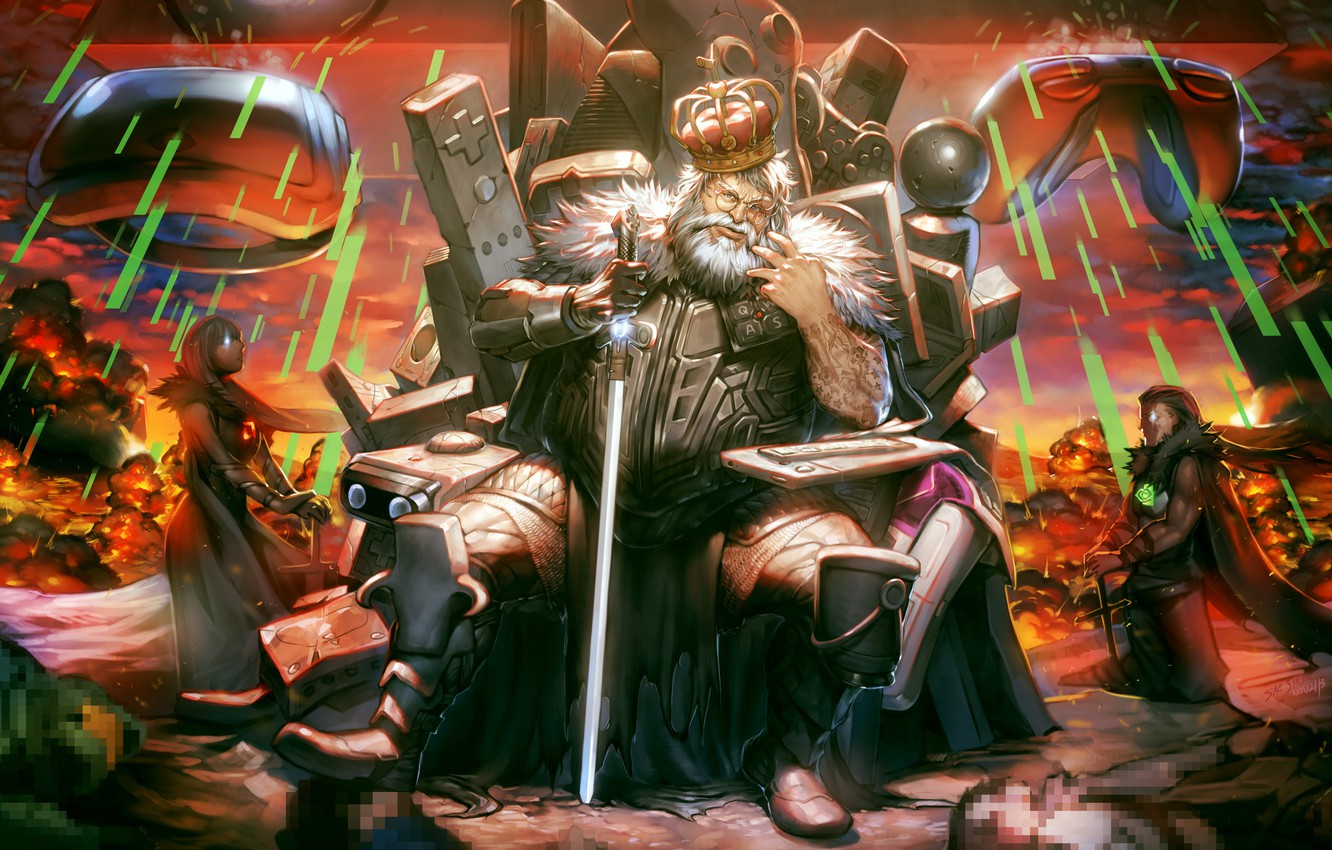 Photo Wallpaper The Game, King, Art, The Throne, King, - Pc Master Race Art - HD Wallpaper 