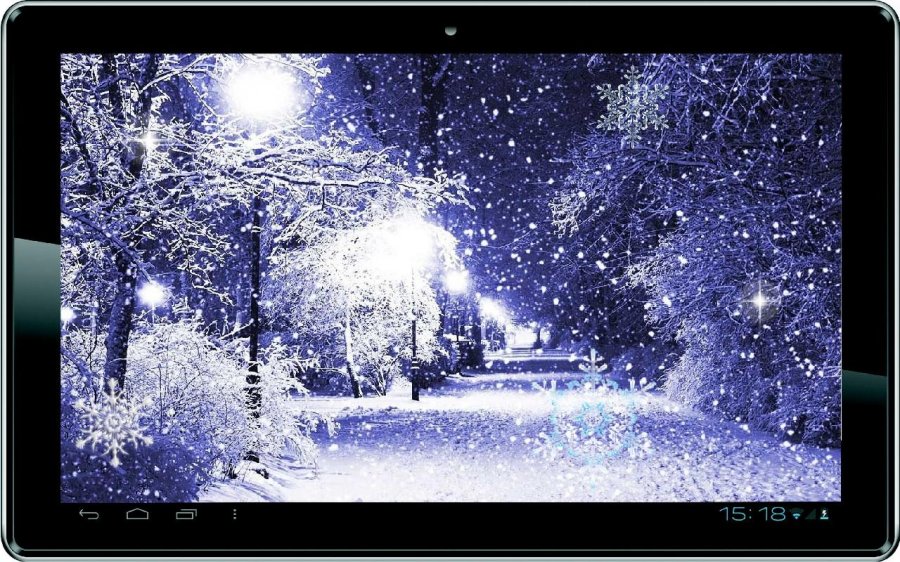 Snow Night Winter Wonderland - HD Wallpaper 