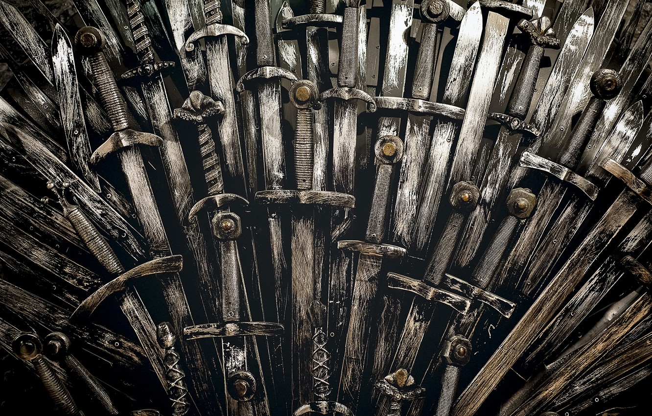 Photo Wallpaper The Throne, The Iron Throne, Swords, - Game Of Thrones Materials - HD Wallpaper 