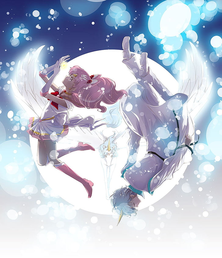 Sailor Chibi Moon And Helios Fanart - HD Wallpaper 