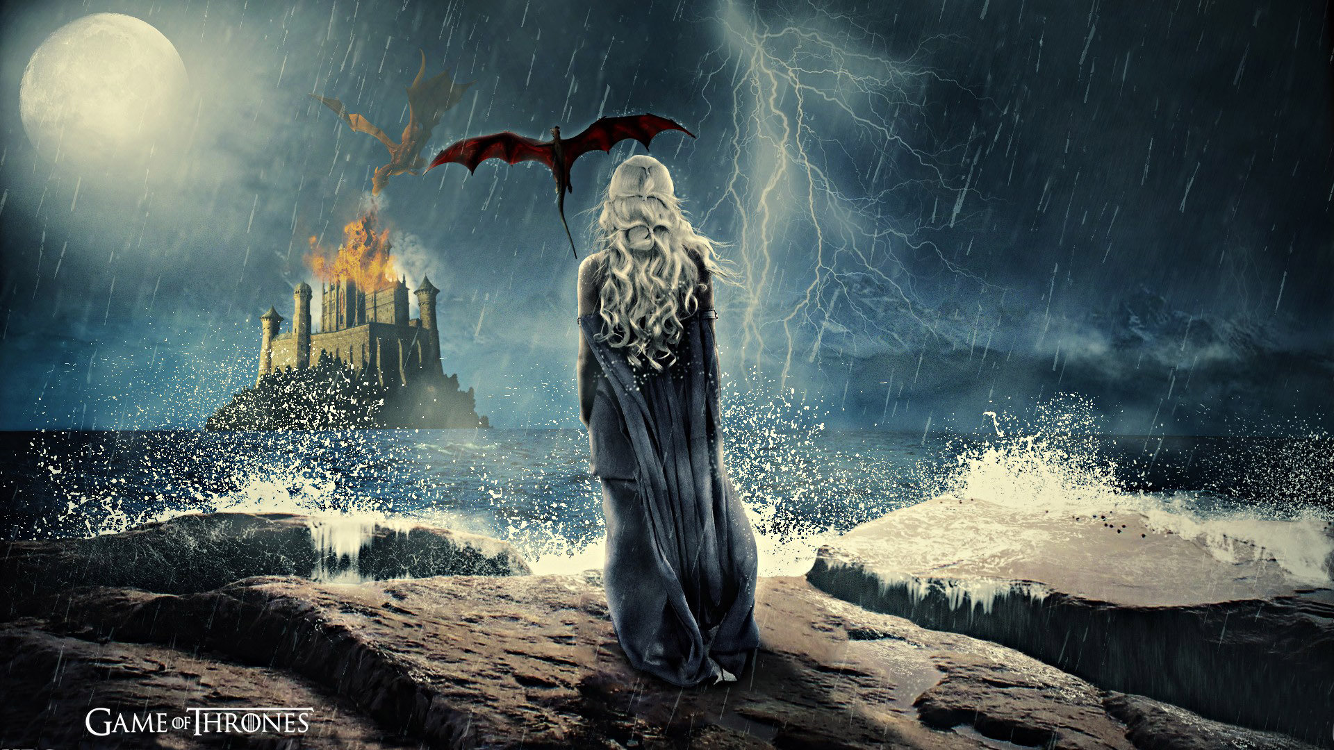 Daenerys Targaryen Game Of Thrones Wallpaper Full Hd - Game Of Thrones Daenerys Background - HD Wallpaper 