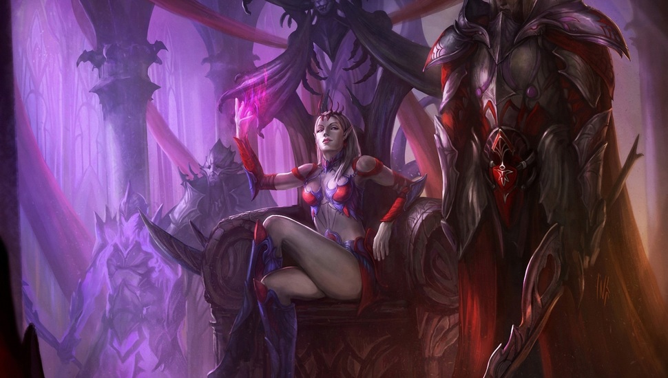 The Guardian, Girl, Queen, The Throne, Art, Crown, - Cult Of Pleasure Dark Elves - HD Wallpaper 