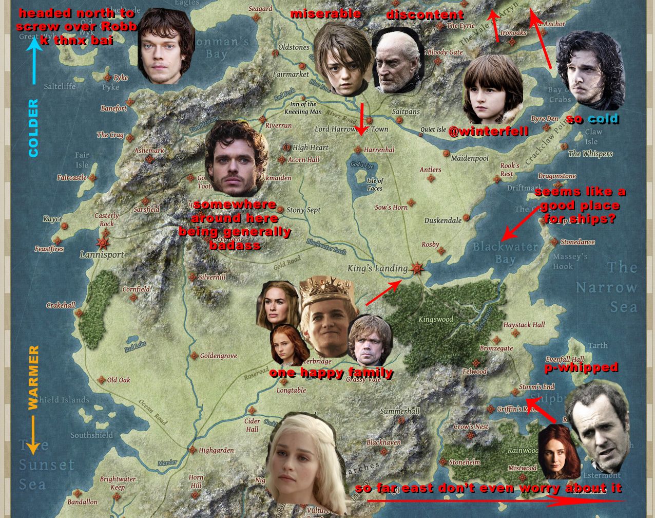 Game Of Thrones Kings Map - HD Wallpaper 