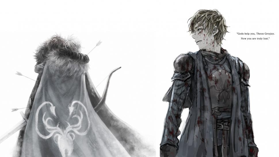 Game Of Thrones Song Of Ice And Fire Greyjoy Drawing - Theon Greyjoy Fan Art - HD Wallpaper 