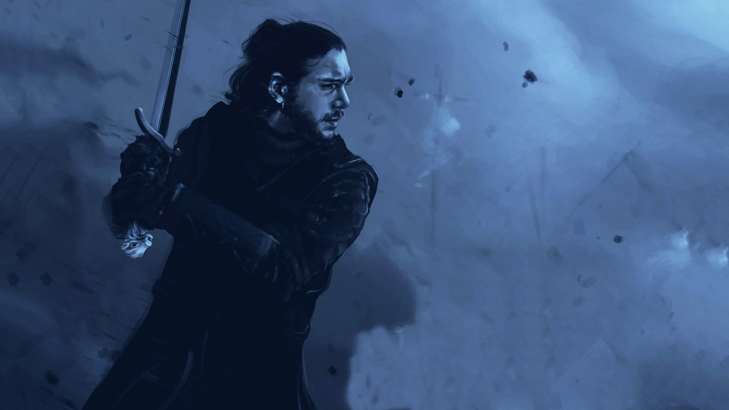 Jon Snow Art 1440p - HD Wallpaper 