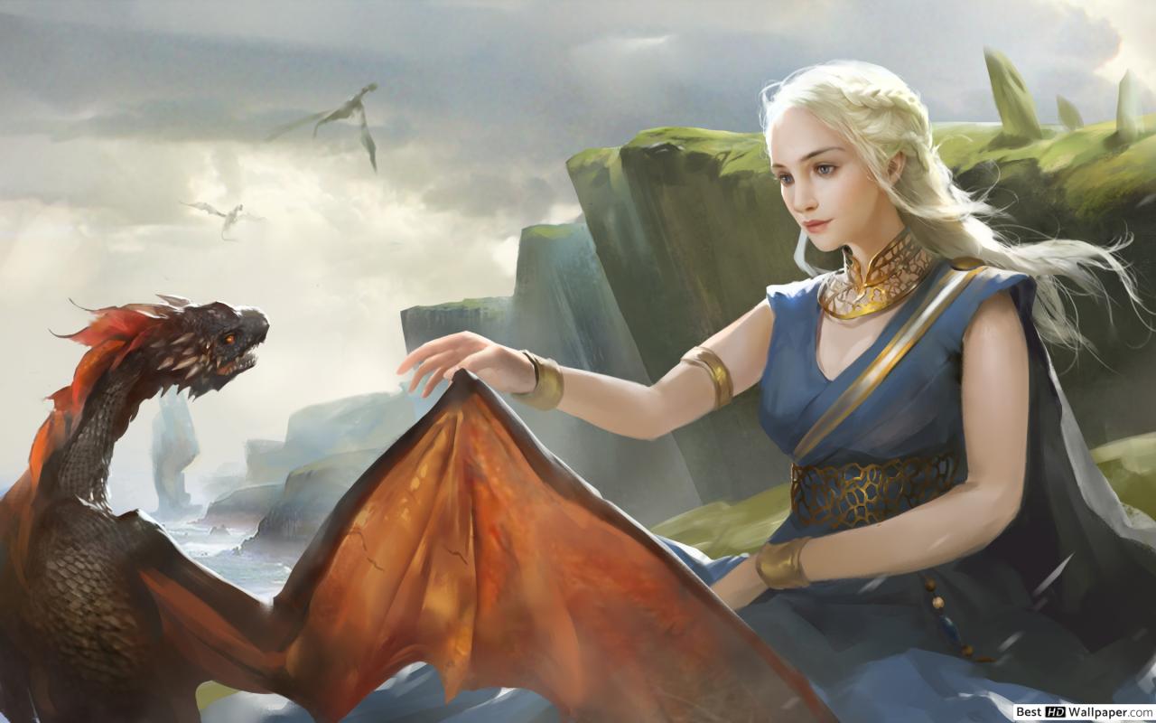 Games Of Thrones Khaleesi Drachen - HD Wallpaper 
