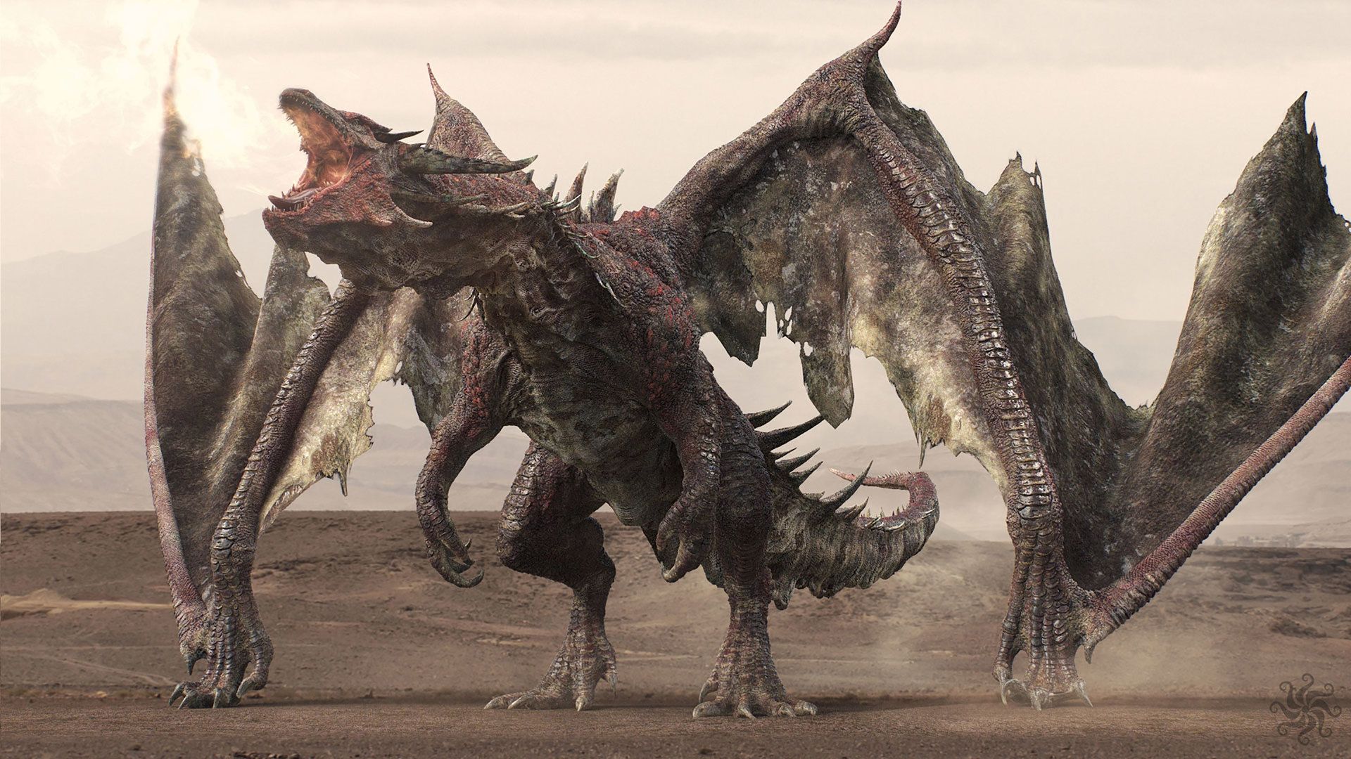 3d Rendered Dragon From Game Of Thrones - Real Blue Dragon 3dtotal - HD Wallpaper 