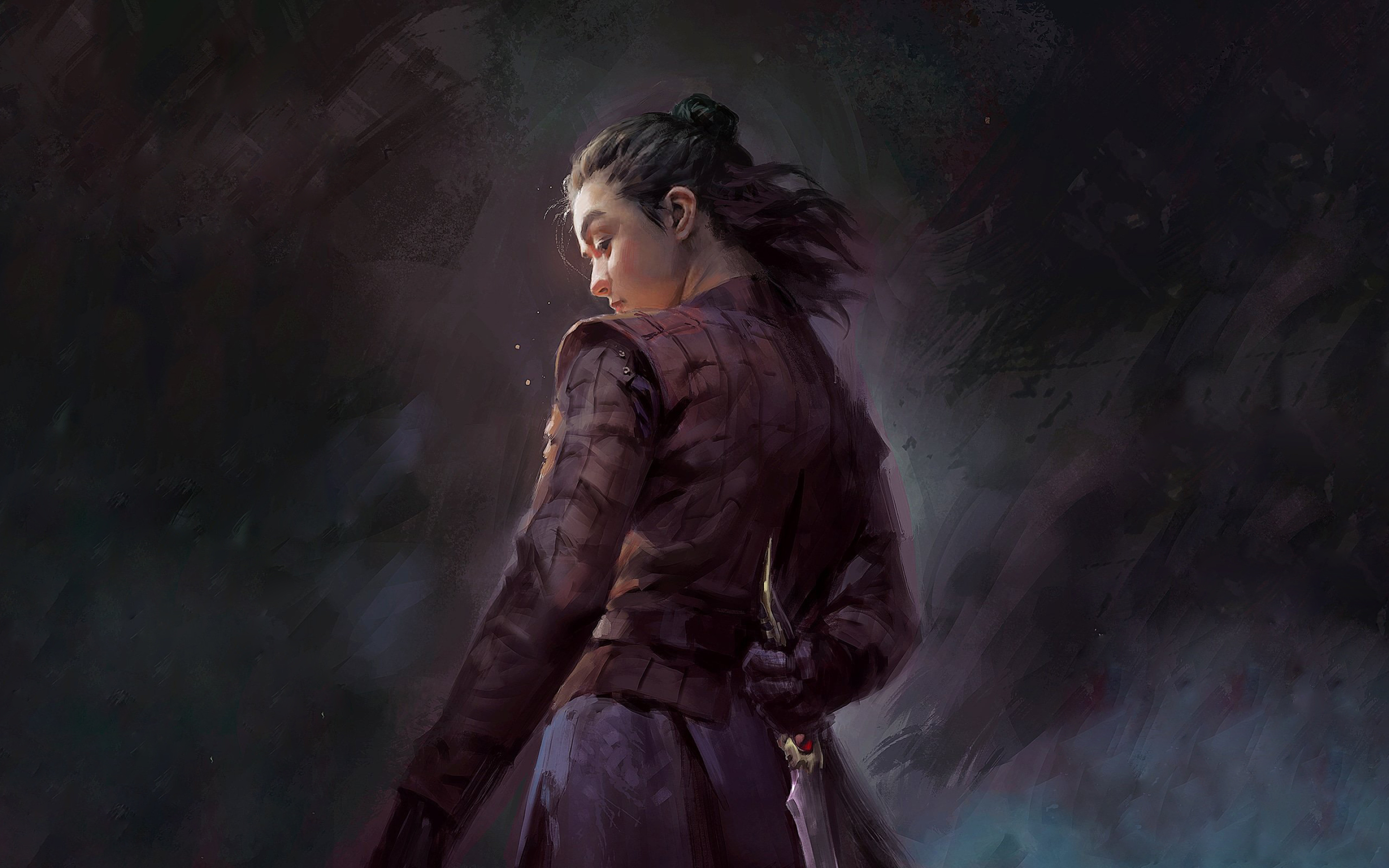 Arya Stark Fan Art - HD Wallpaper 