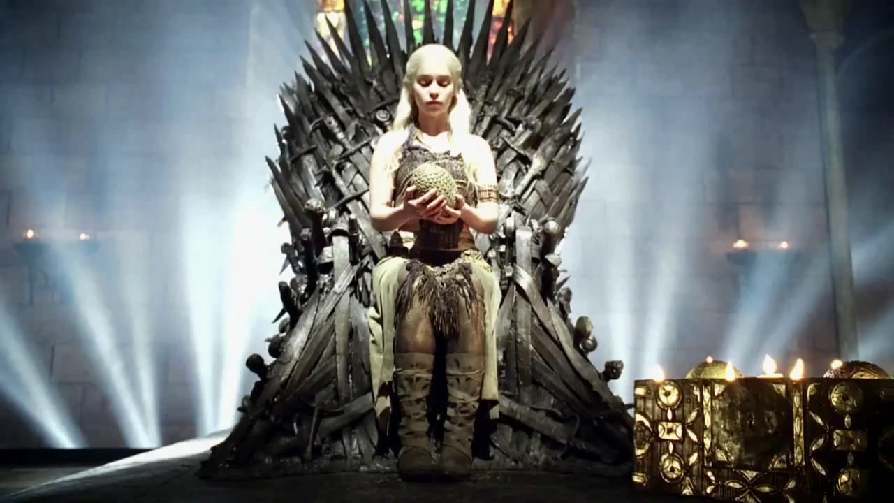 Daenerys Targaryen On Iron Throne - Game Of Thrones 2018 - HD Wallpaper 