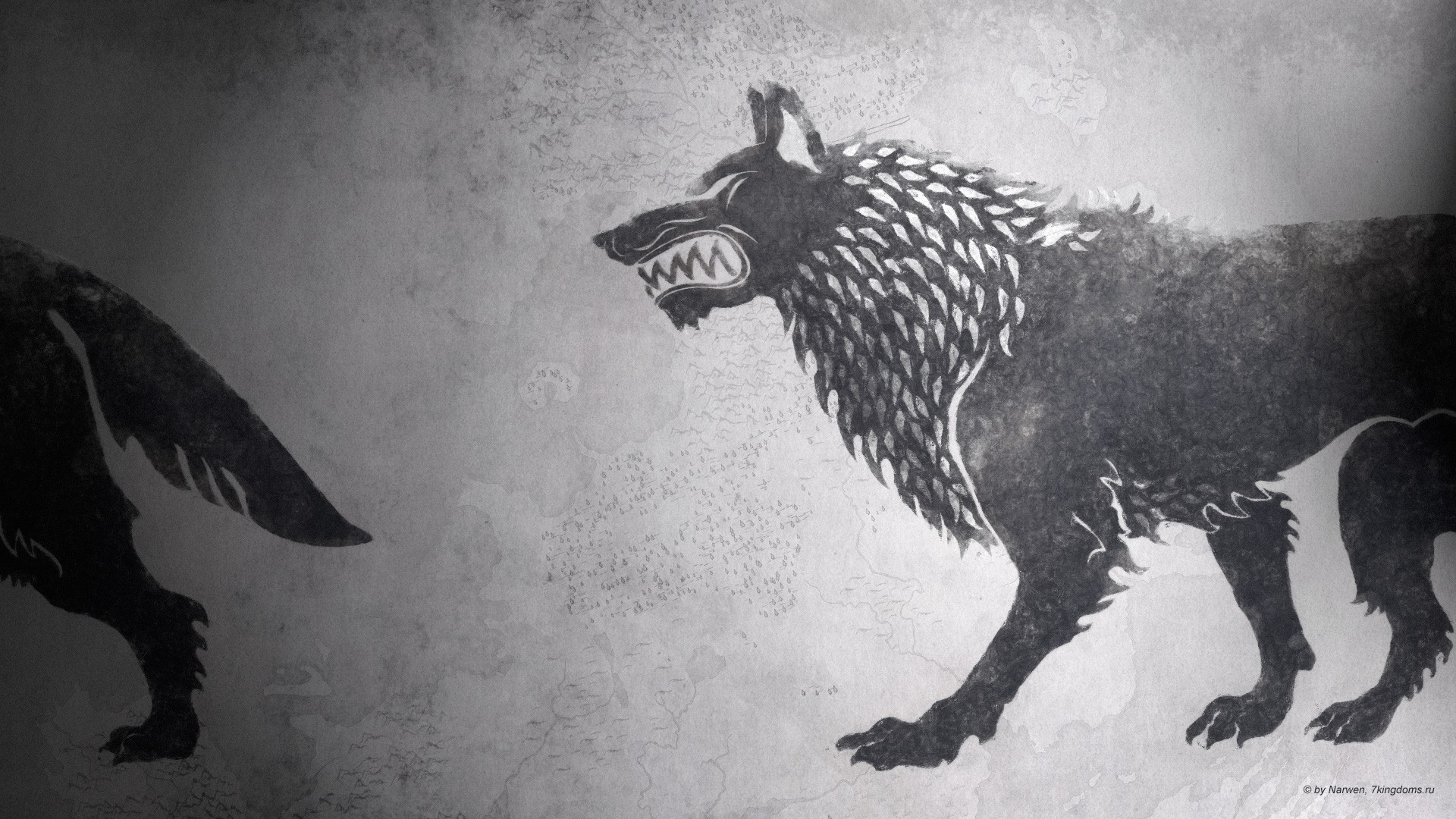 A Song Of Ice And Fire Fan Art Game Thrones Hbo House - House Stark Wallpaper Pc - HD Wallpaper 