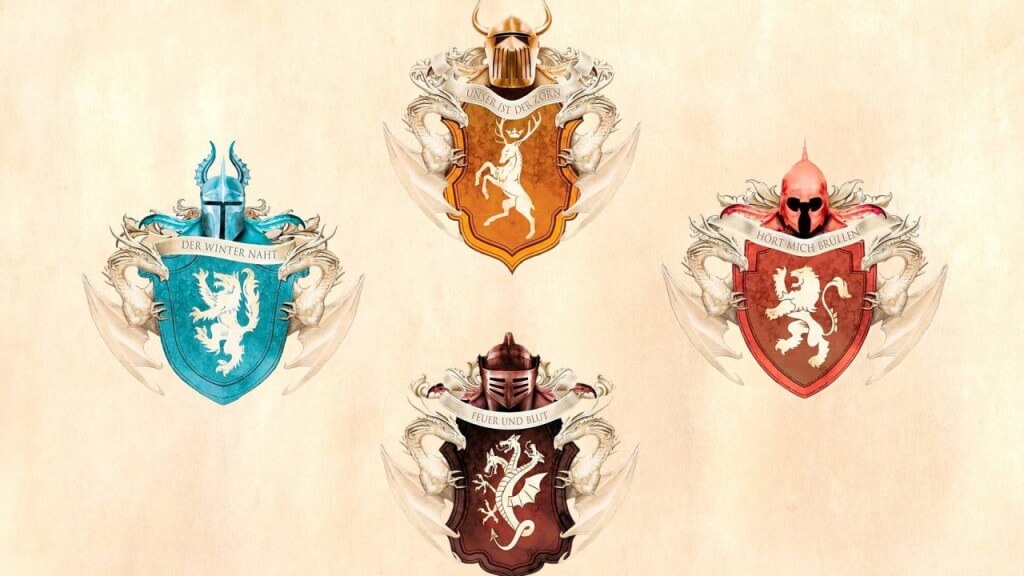 Game Of Thrones Emblems House Stark House Targaryen - Game Of Thrones House Coat Of Arms - HD Wallpaper 