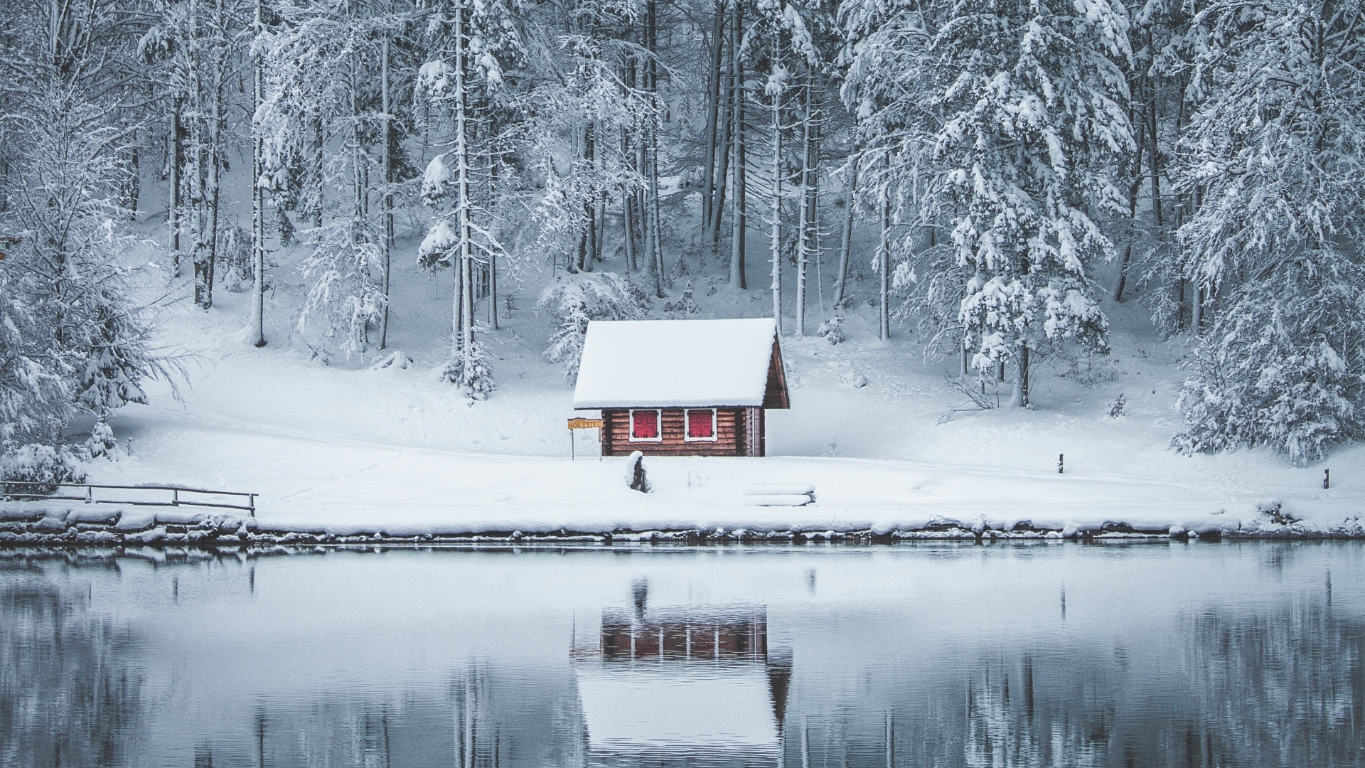 Winter House - HD Wallpaper 