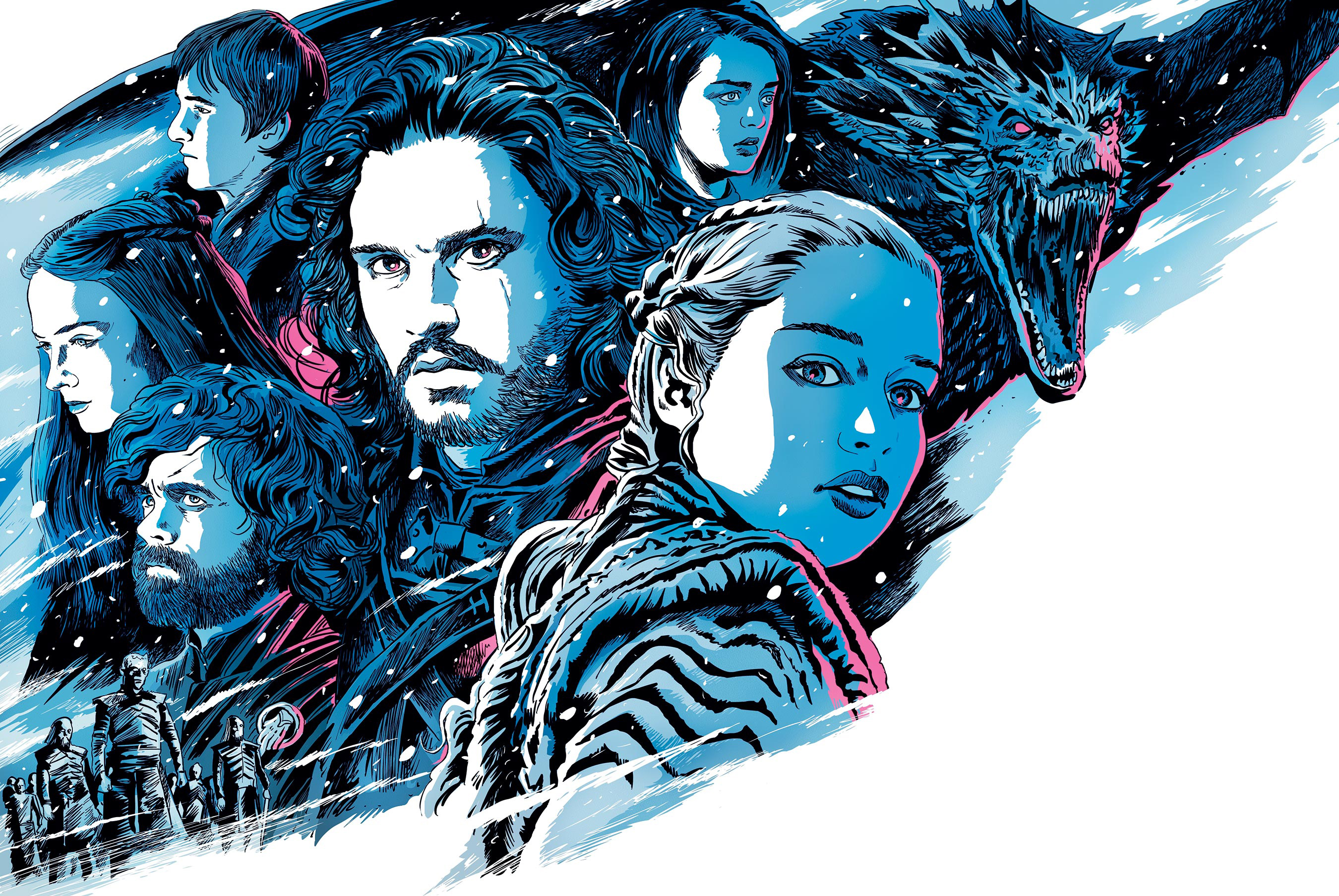 Game Of Thrones Illustration - HD Wallpaper 