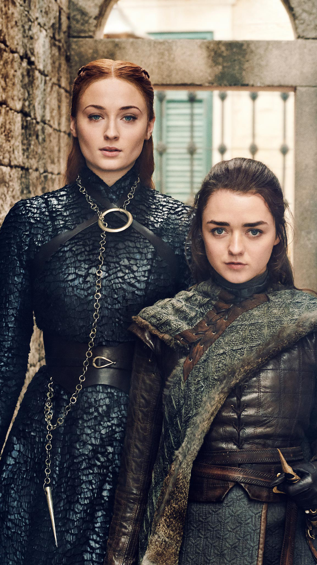 Sansa And Arya Stark Game Of Thrones - Sansa Stark Arya Stark - HD Wallpaper 