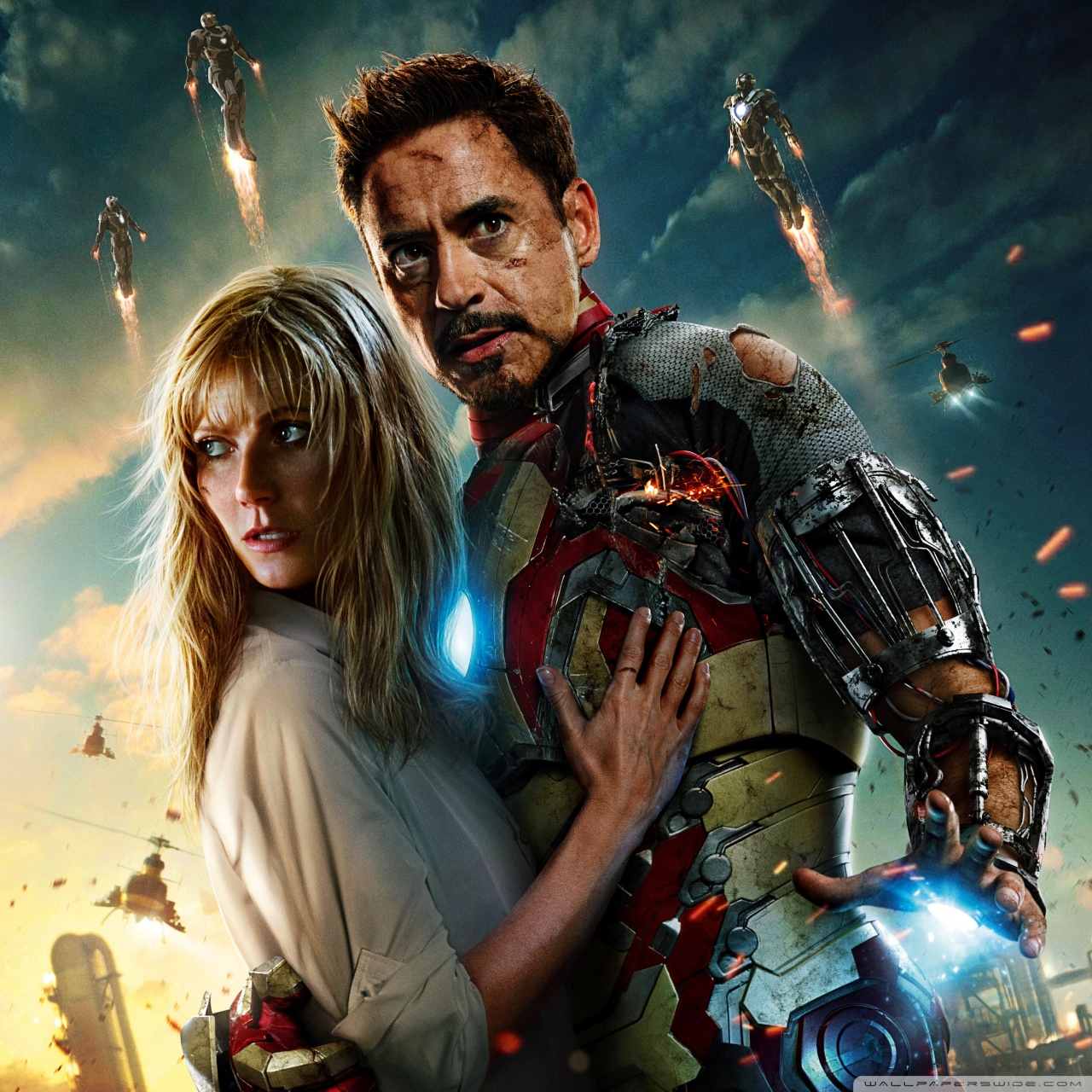 Iron Man And Pepper Potts - HD Wallpaper 