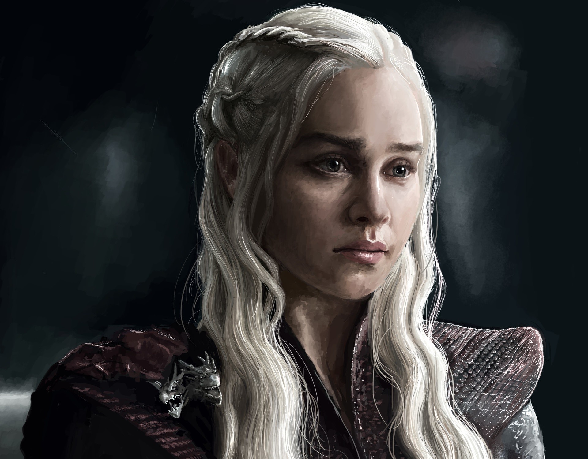 Tv Show Game Of Thrones White Hair Face Daenerys Targaryen - Game Of Thrones Daenerys Hd - HD Wallpaper 