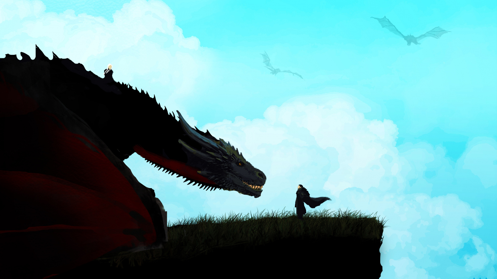 Jon Snow And Dragon, Game Of Thrones, Art, Wallpaper - Game Of Thrones 4k Ultra Hd - HD Wallpaper 