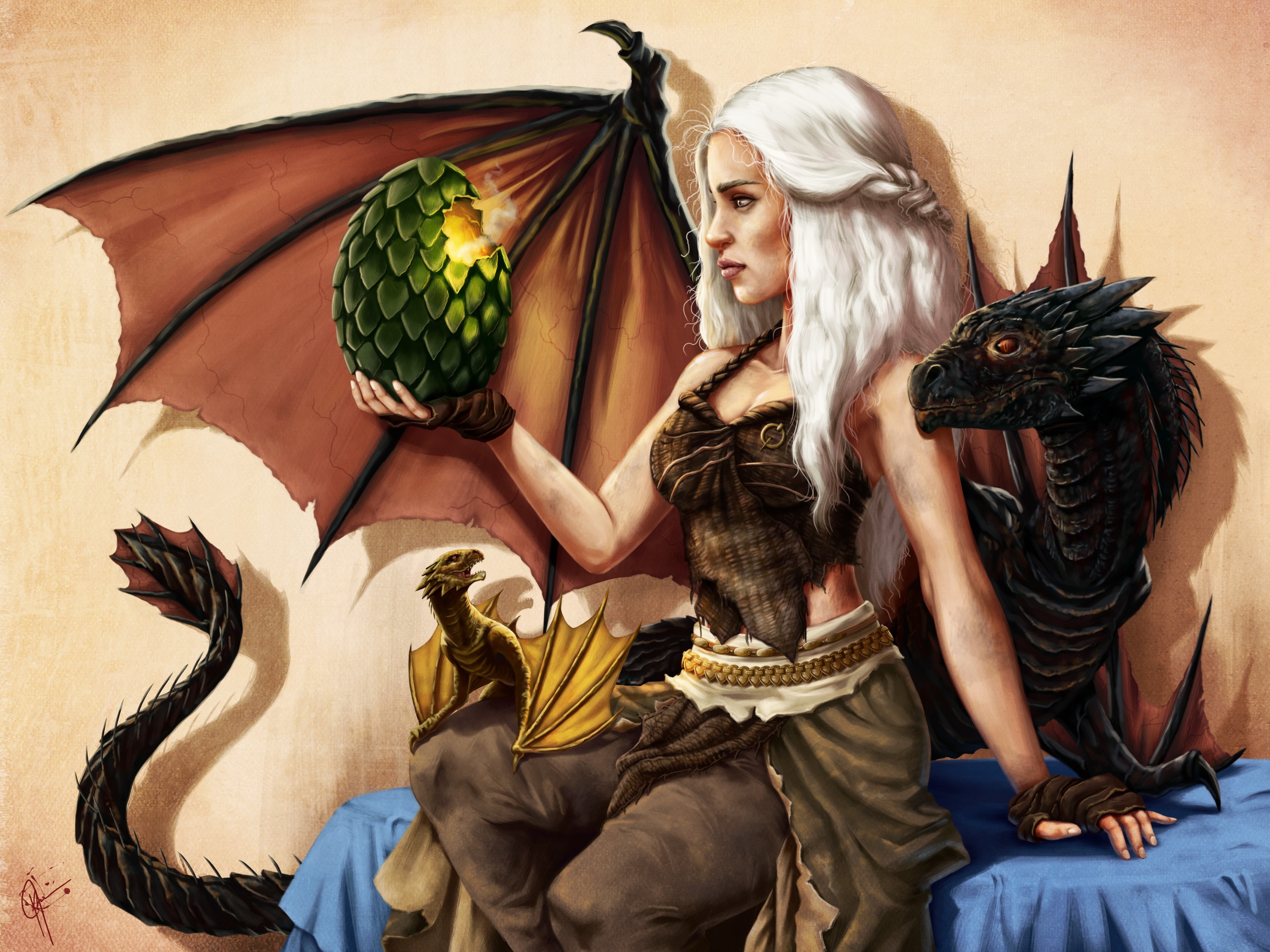 Daenerys Targaryen All Dragon - HD Wallpaper 
