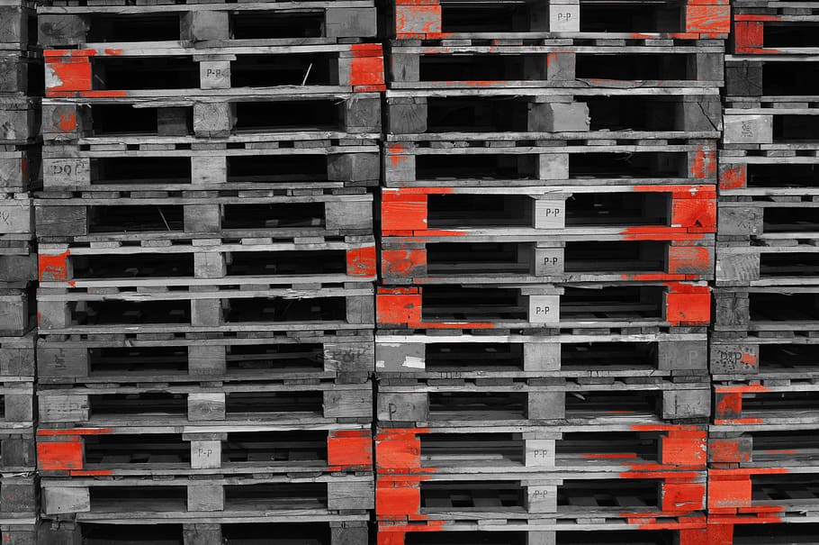 Selective Photo Of Wooden Pallet, Pallets, Industry, - Euro Pallets Stacked - HD Wallpaper 