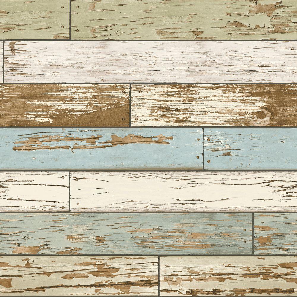 Brilliant Wood Wall Paper Nu Wallpaper Multi Color - Weathered Wood