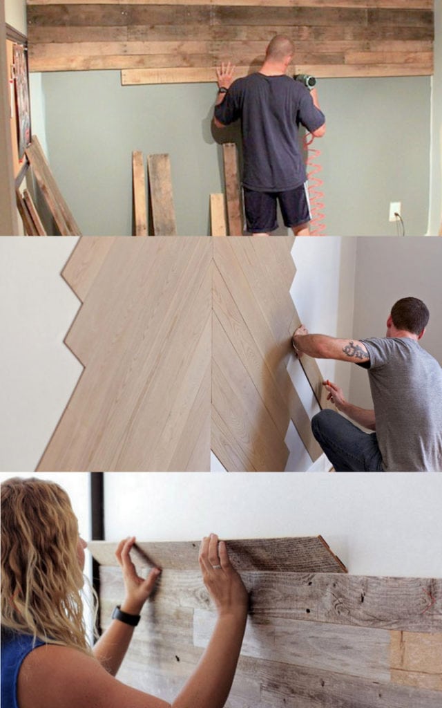 Best Diy Pallet Wall Tutorials & Designer Tips On How - Peel And Stick Real Wood Wall - HD Wallpaper 