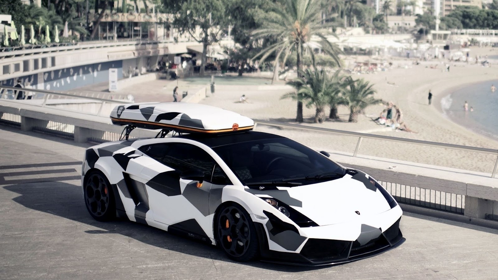 Blue Digital Camo Wallpaper - Jon Olsson Lamborghini Aventador - HD Wallpaper 