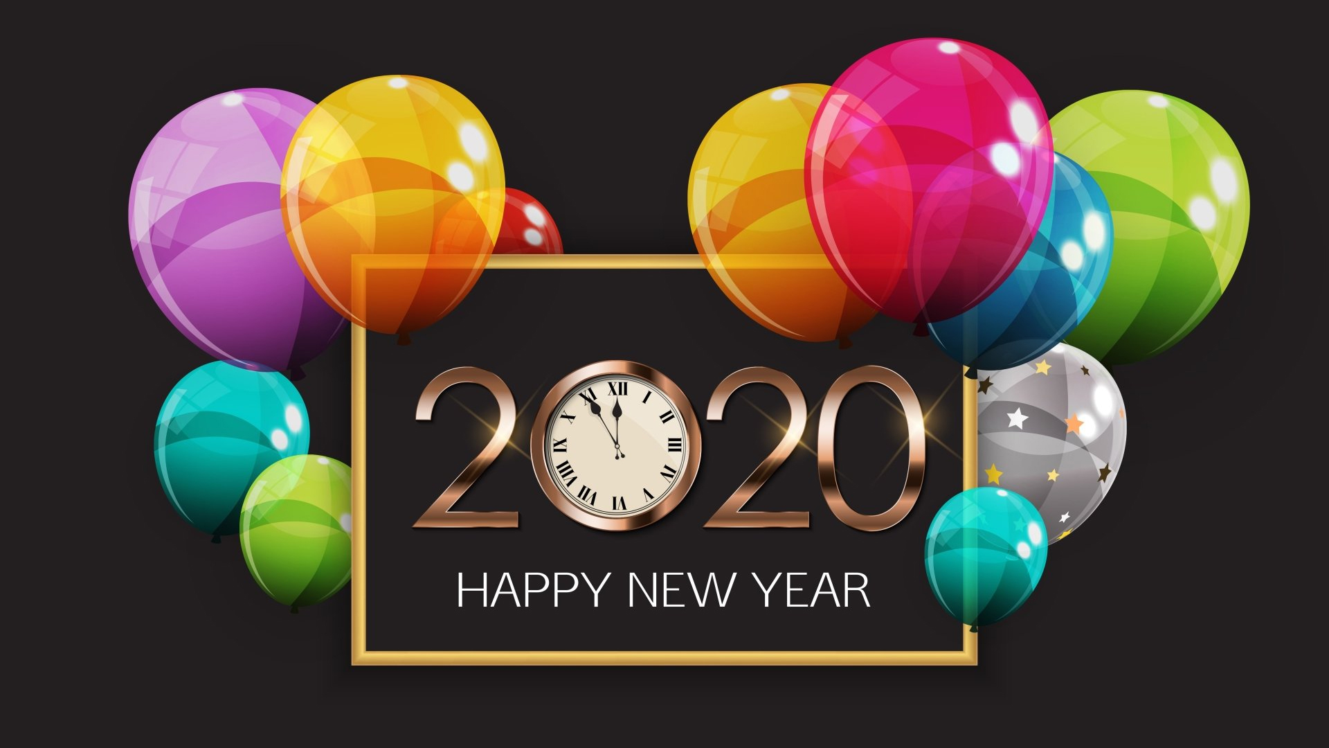 Happy New Year 2020 Greeting Card Free Images - Happy New Year 2020 - HD Wallpaper 